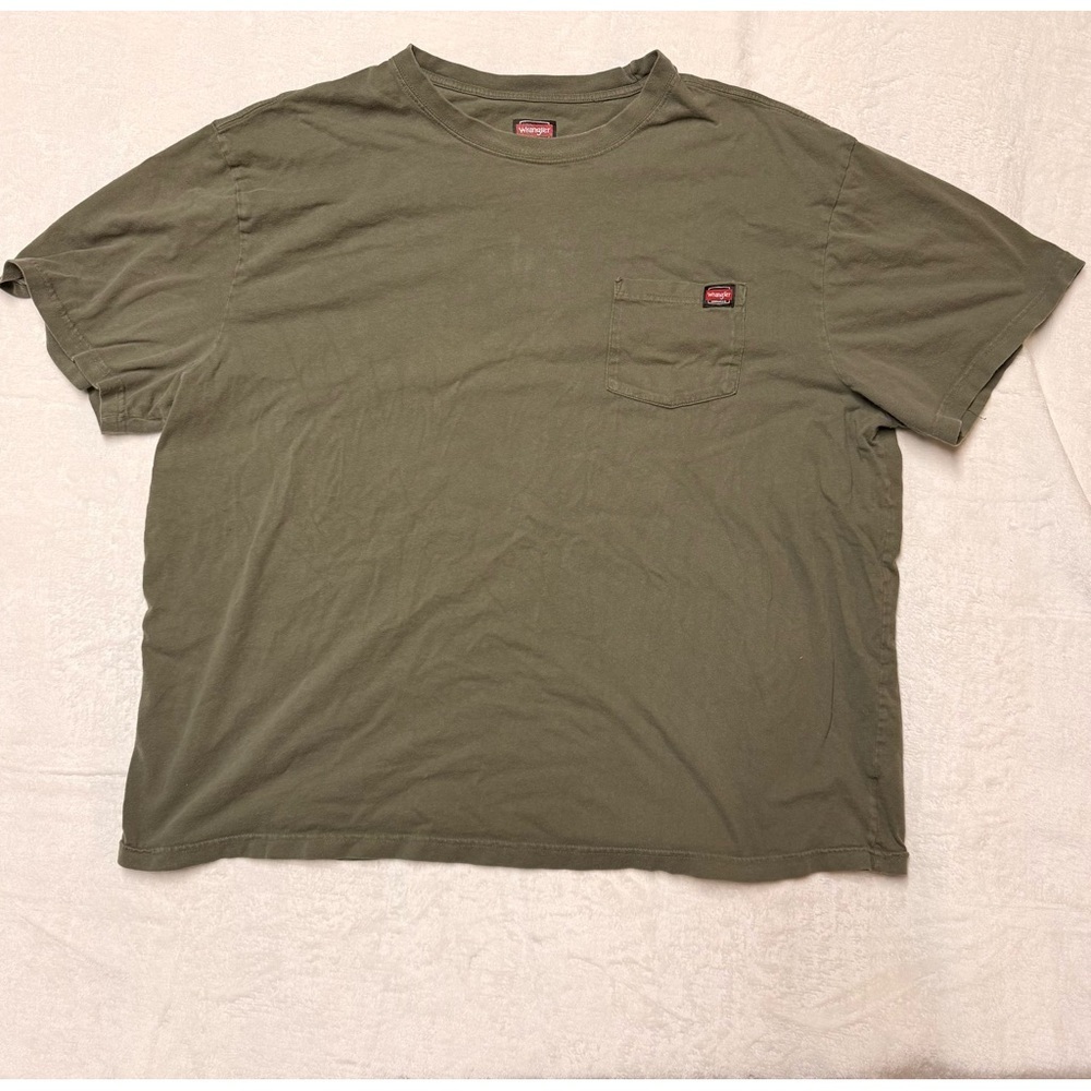 Men's Wrangler Olive Green Workwear Short Sleeve Tee 3XL